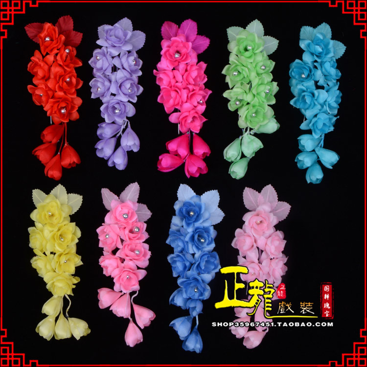 振安鬓花头饰小花头花 真丝绢花