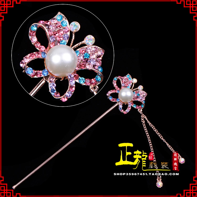 振安花旦小姐青衣头饰簪子 蝴蝶发簪