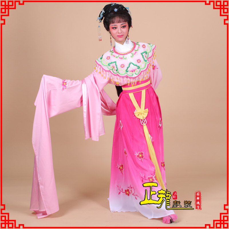 振安水袖青衣练功花旦服 梅花古装衣