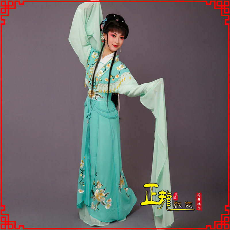 振安青衣水袖戏服演出服 云肩花旦衣