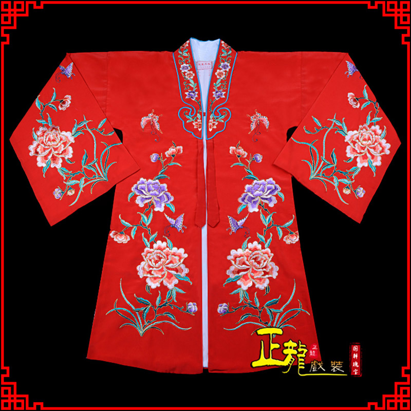 振安青衣花旦戏服 好绉小叶牡丹女披